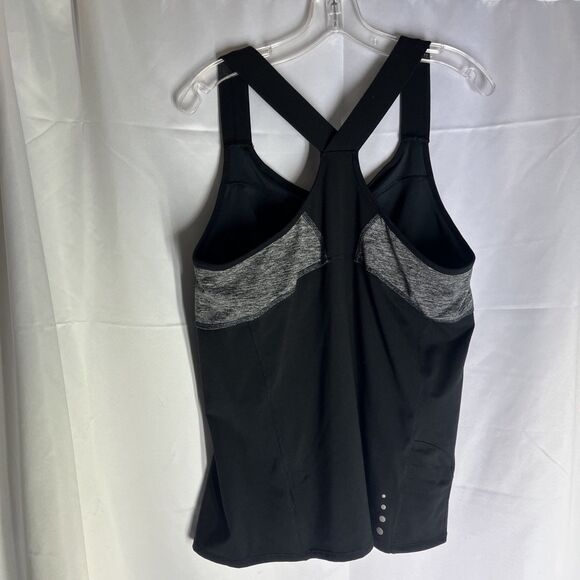 LL Bean Black Sleeveless Racetrack Built In Bra Athletic Dress Women’s XL Reg - Picture 6 of 9